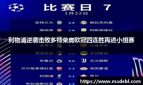 利物浦逆袭击败多特荣膺欧冠四连胜再进小组赛