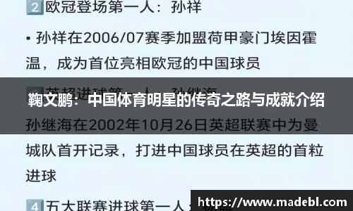 鞠文鹏：中国体育明星的传奇之路与成就介绍